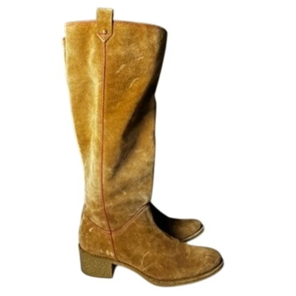 Kate Spade New York Size‎ 10 Suede Collins Campus Knee High Boots Tan Block Heel